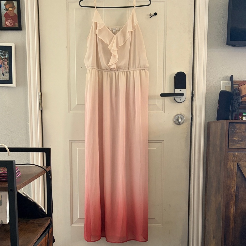 LC Lauren Conrad Pink Gradient Maxi Dress